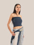 Elastic voile tube top